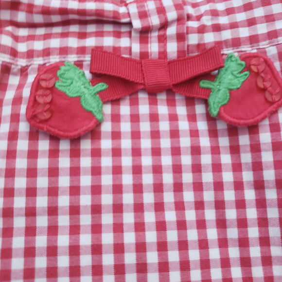 Gymboree Vintage Strawberry Farm Girls 8 Red Gingham Bermuda Shorts - Picture 2 of 5